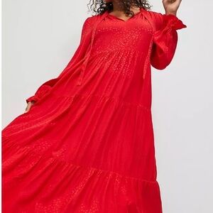 New Anthroologie Maeve Wendy Tiered Maxi Dress Size small